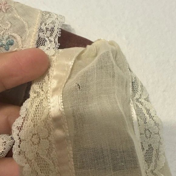 Gunne Sax Vintage Maxi Dress Lace Prairie Cottage Core - Picture 8 of 13